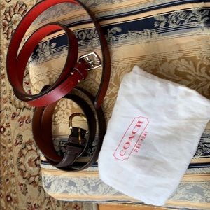 Two women’s coach belt never worn r
